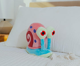 Nickelodeon Gary plush, surface clean only to maintain color and softness.