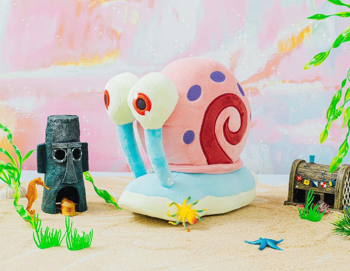 Nickelodeon SpongeBob Gary plush, official collectible for SpongeBob fans and display shelves.