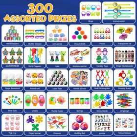nicknack 32-kind toy assortment in vibrant colors for birthday celebrations and games.