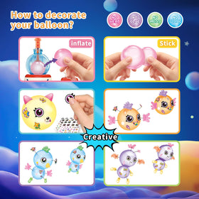 Nicknack Durable elastic balloons resist bursting during energetic play.