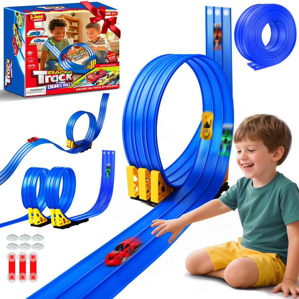 Nicmore 15ft flexible race track setup for versatile play on any surface