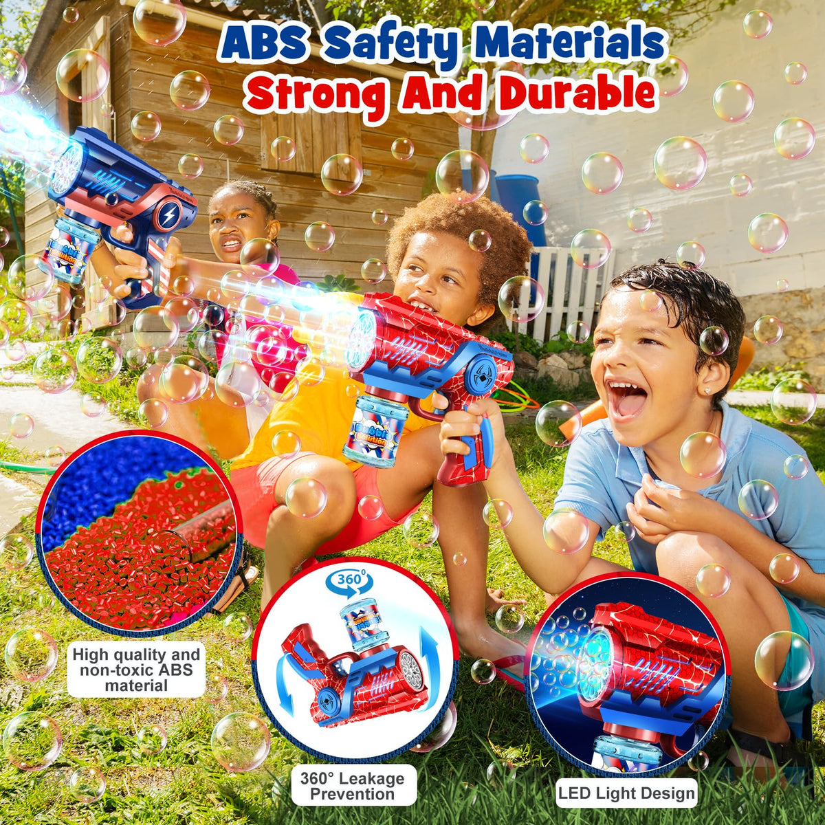 Nicmore bubble gun light-up effect boosts visual excitement