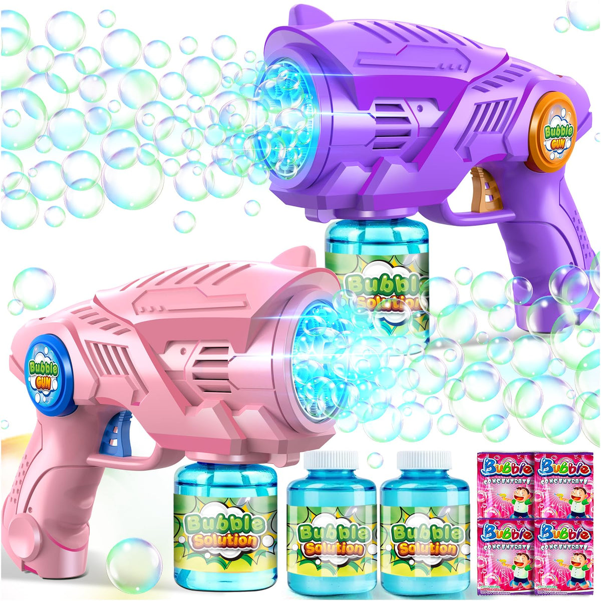 Nicmore Bubble Gun pink launch for lively outdoor play and easy setup
