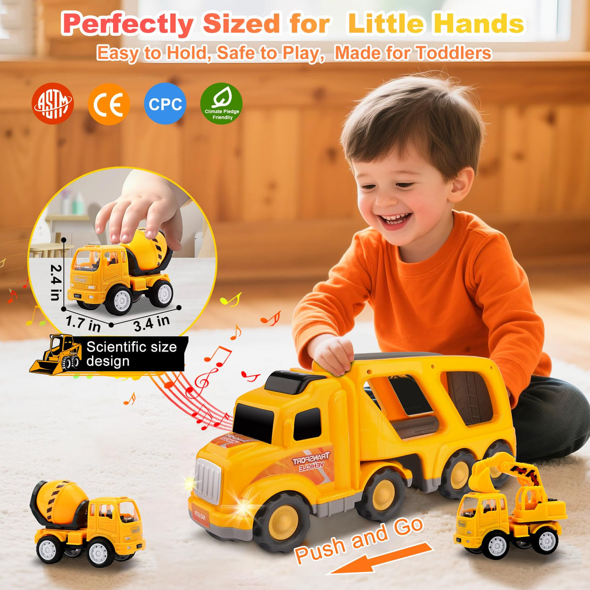 Nicmore mini crane toy promoting building play and coordination