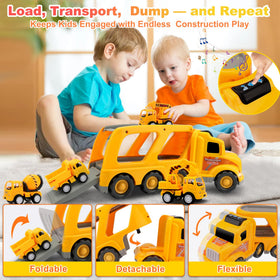 Nicmore mini excavator toy with detachable parts for exploration