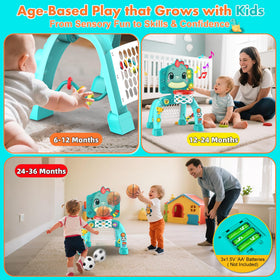 Nicmore Dinosaur base is adjustable and stable for safe play on different surfaces.