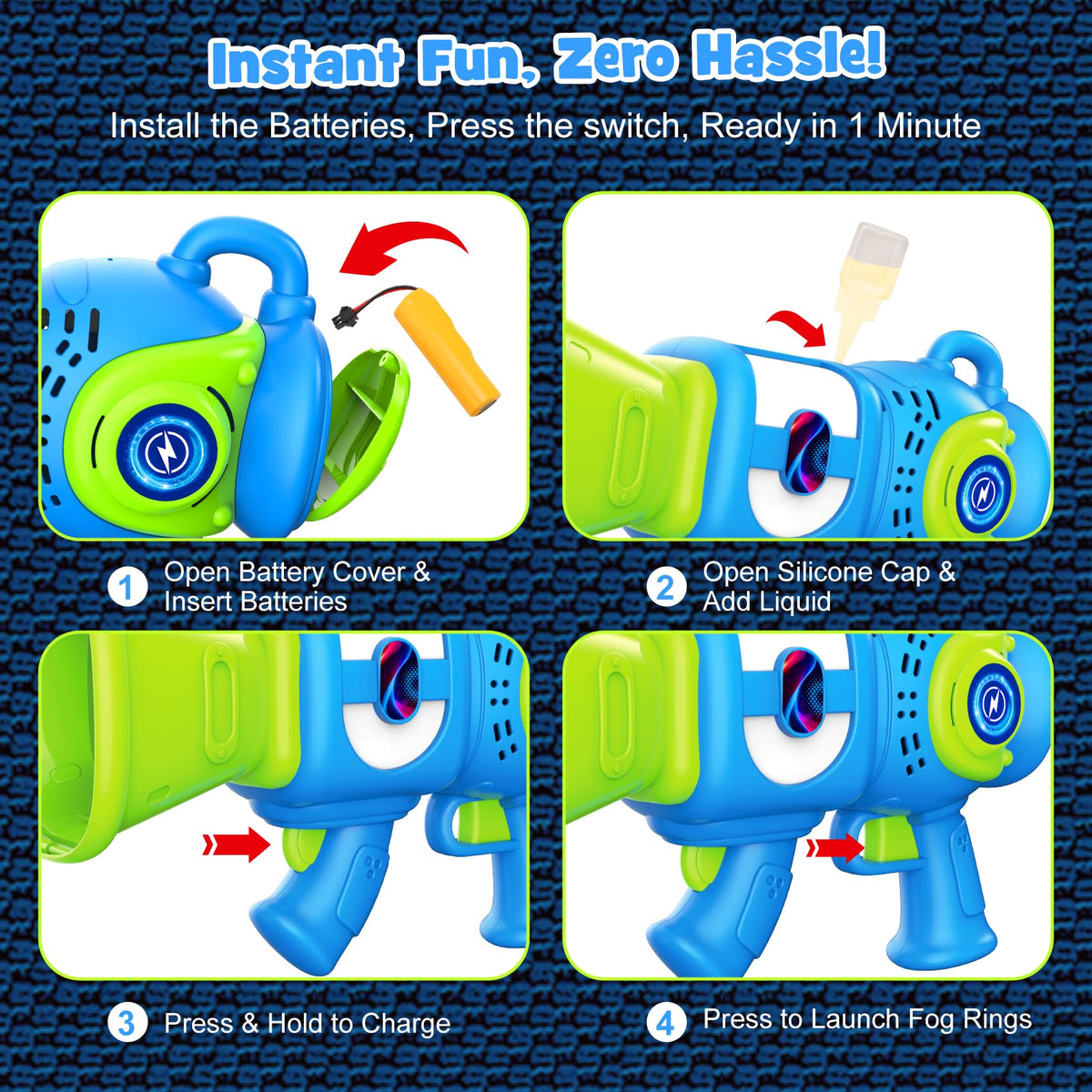 Nicmore Fart Gun Toy anti-backflow design improves safety and usability