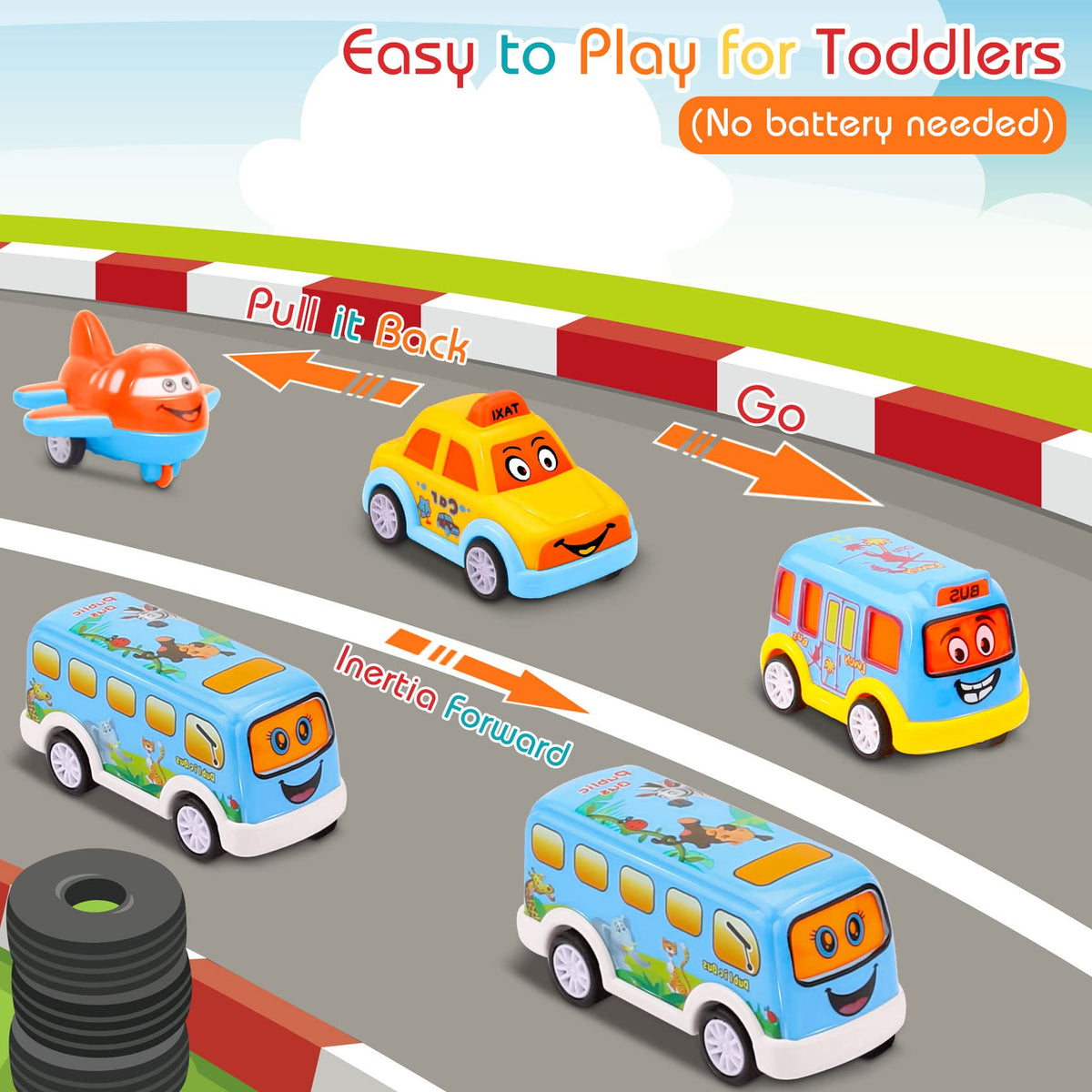 Nicmore middle bus vehicle adds varied sizes for richer scene play.