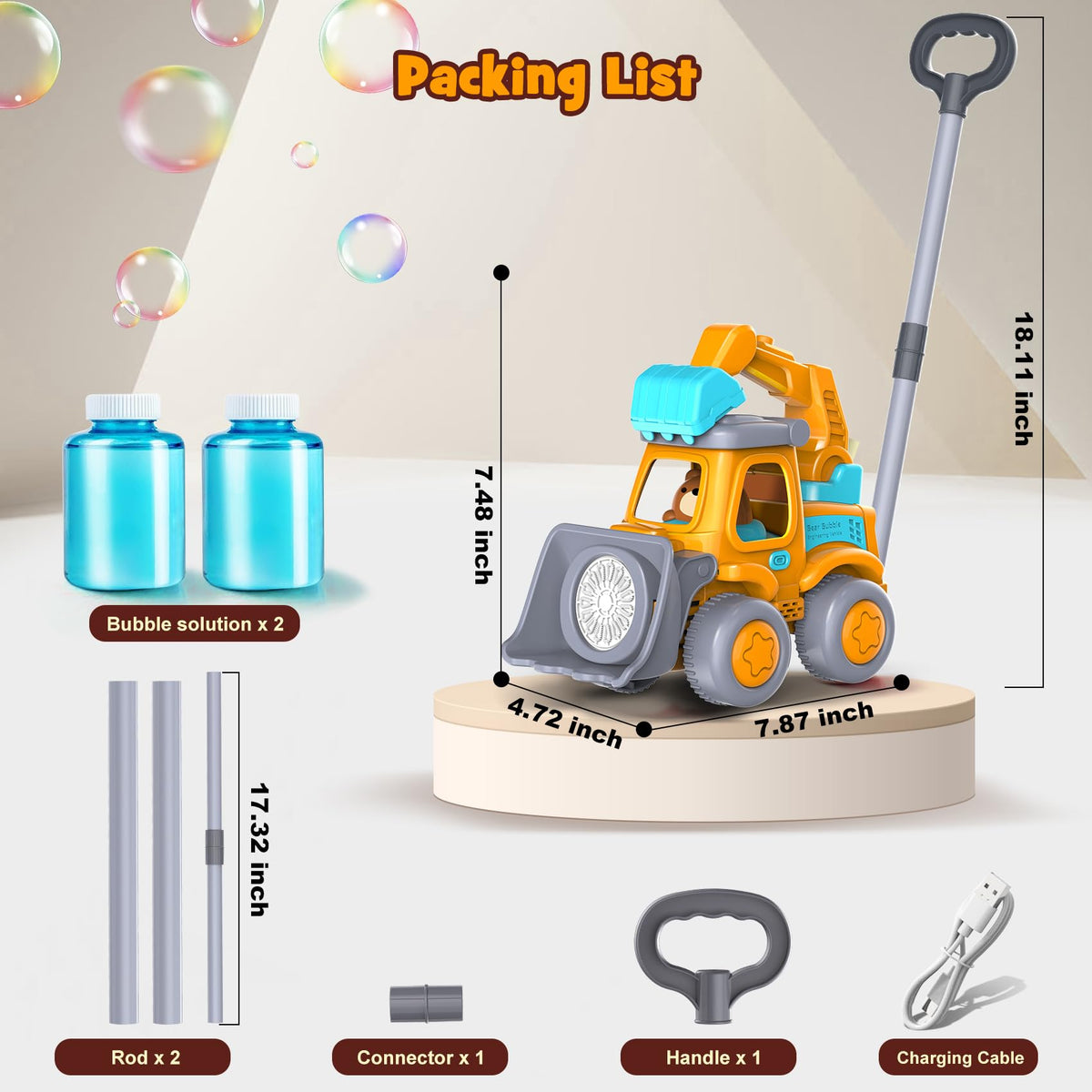 Nicmore portable bubble toy for parks, beaches, and backyards for playdates.