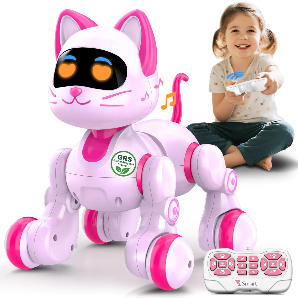 Nicmore Robot Cat dance modes showcase interactive play for kids aged 3-8.