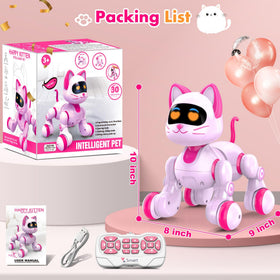 Nicmore Robot Cat packaging includes quick-start guide for hassle-free setup.