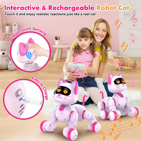 Nicmore Robot Cat USB charging keeps playtime ready without frequent battery swaps.
