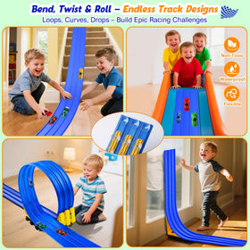 Nicmore roll-up portable track for easy storage and travel