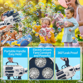 nicojoy Bubble Guns color light feature adds visual flair to night events