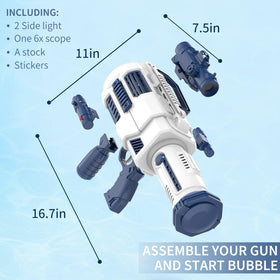 nicojoy Bubble Guns leak proof design ensures mess free play indoors or outdoors
