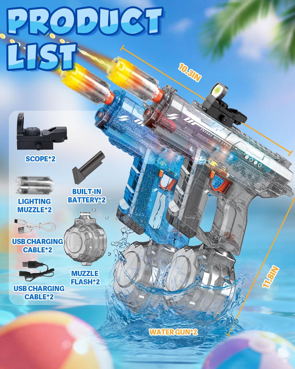 Nicojoy water gun great for kids and adults at beach or backyard