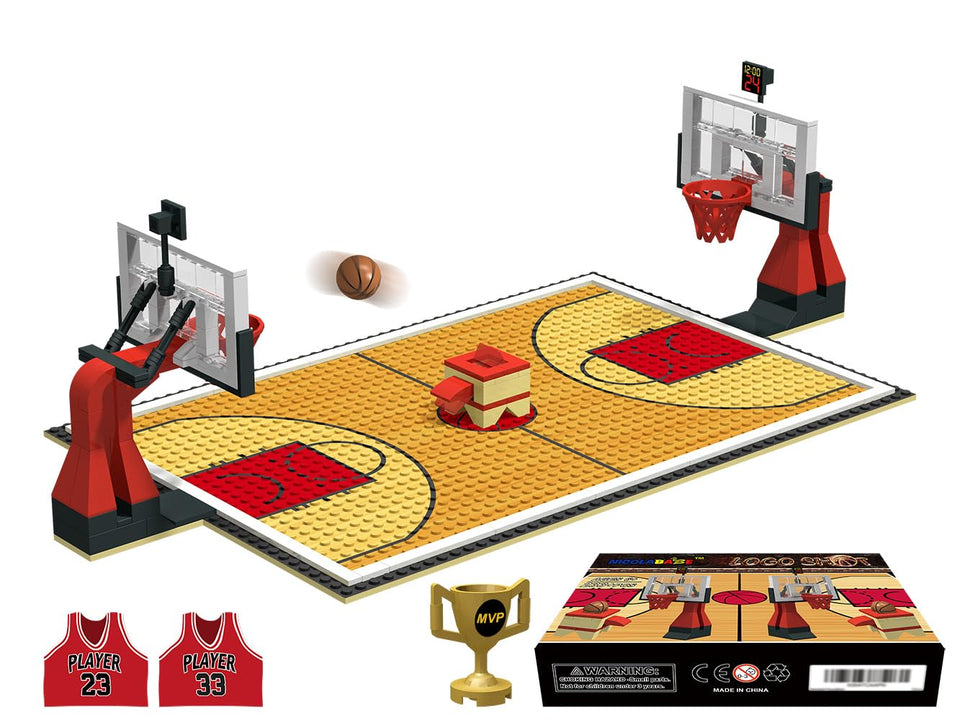 Nicolababe basketball court baseplate for sturdy, quick-start play.