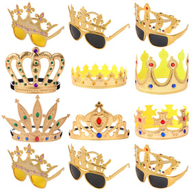 NICOWARM crown glasses set photo props deliver playful royal vibes for parties and photos.
