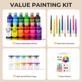 Nicpro kid painting scene shows mess-free creativity for home or classroom.