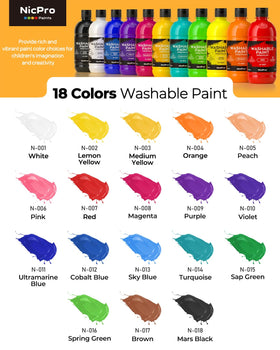 Nicpro color swatches showing vibrant hues for color mixing