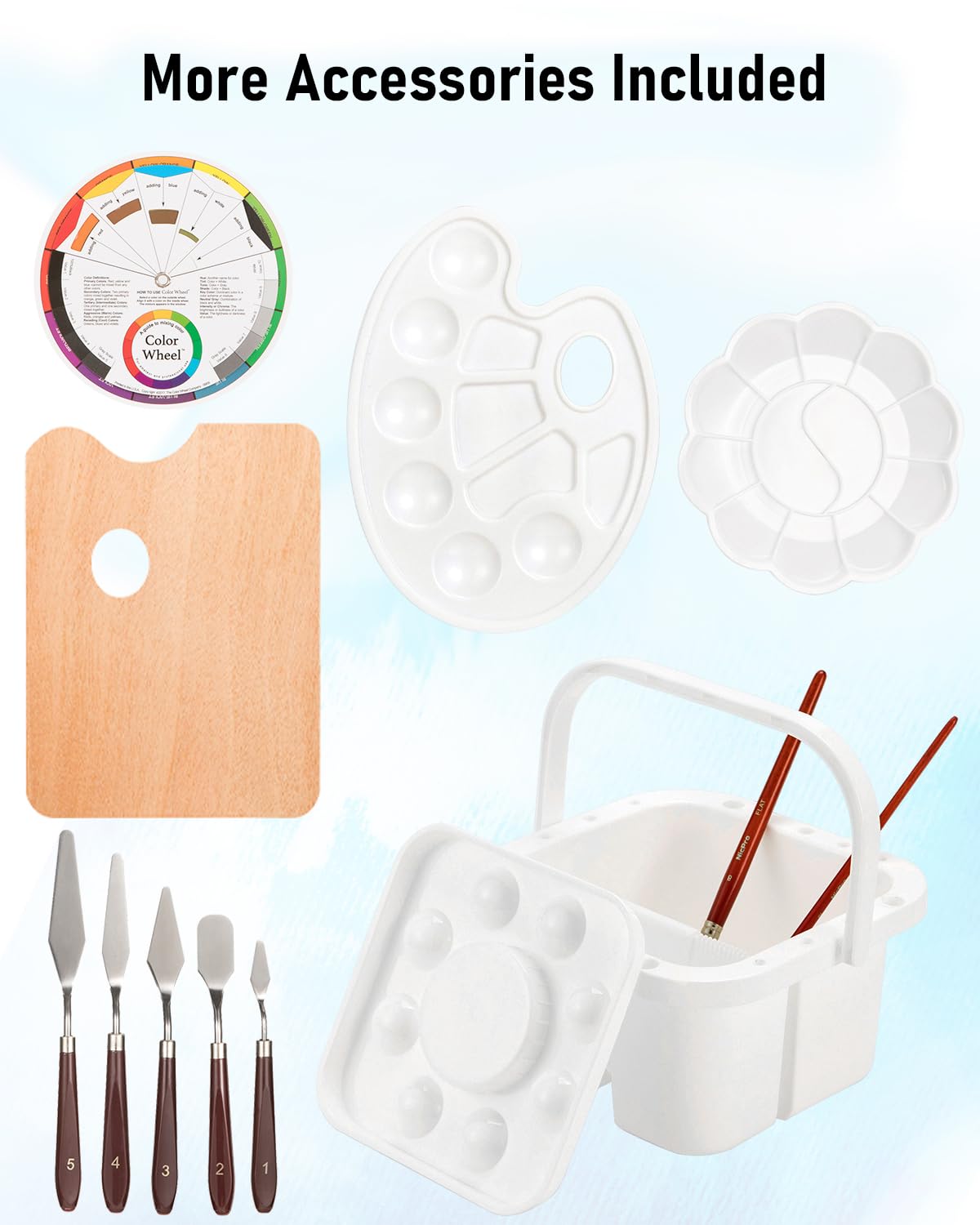 Nicpro 35-piece brush set covers diverse bristle shapes for detail work