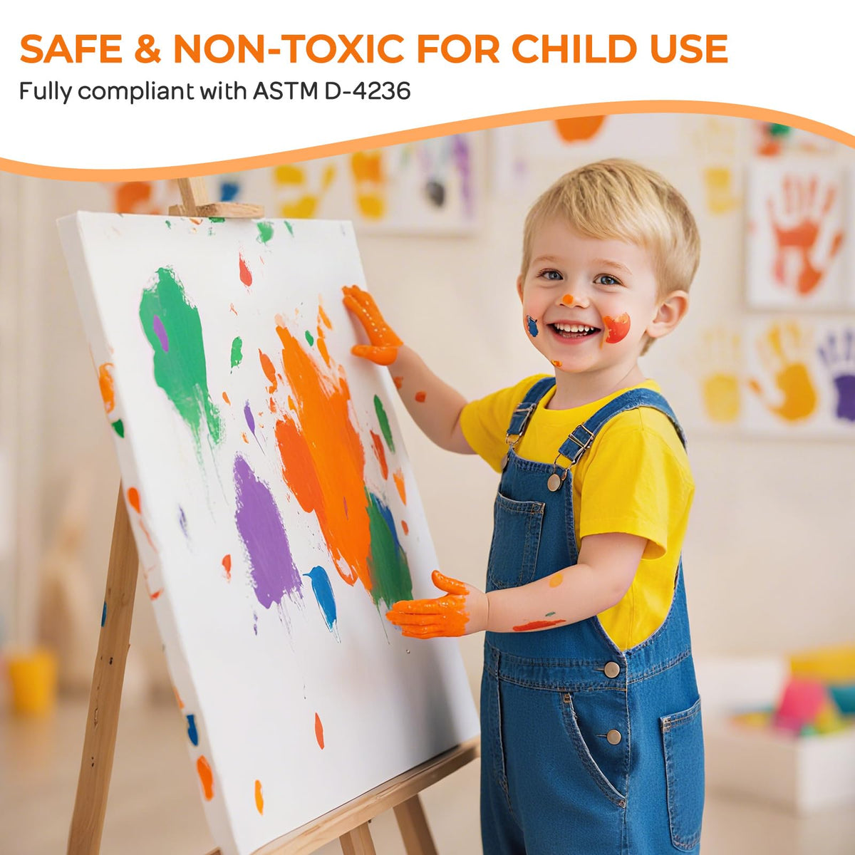 Nicpro paint on paper, cardboard, wood; versatile surfaces for crafts.