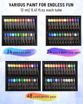Nicpro paint tubes enable acrylic, oil, and watercolor workflows