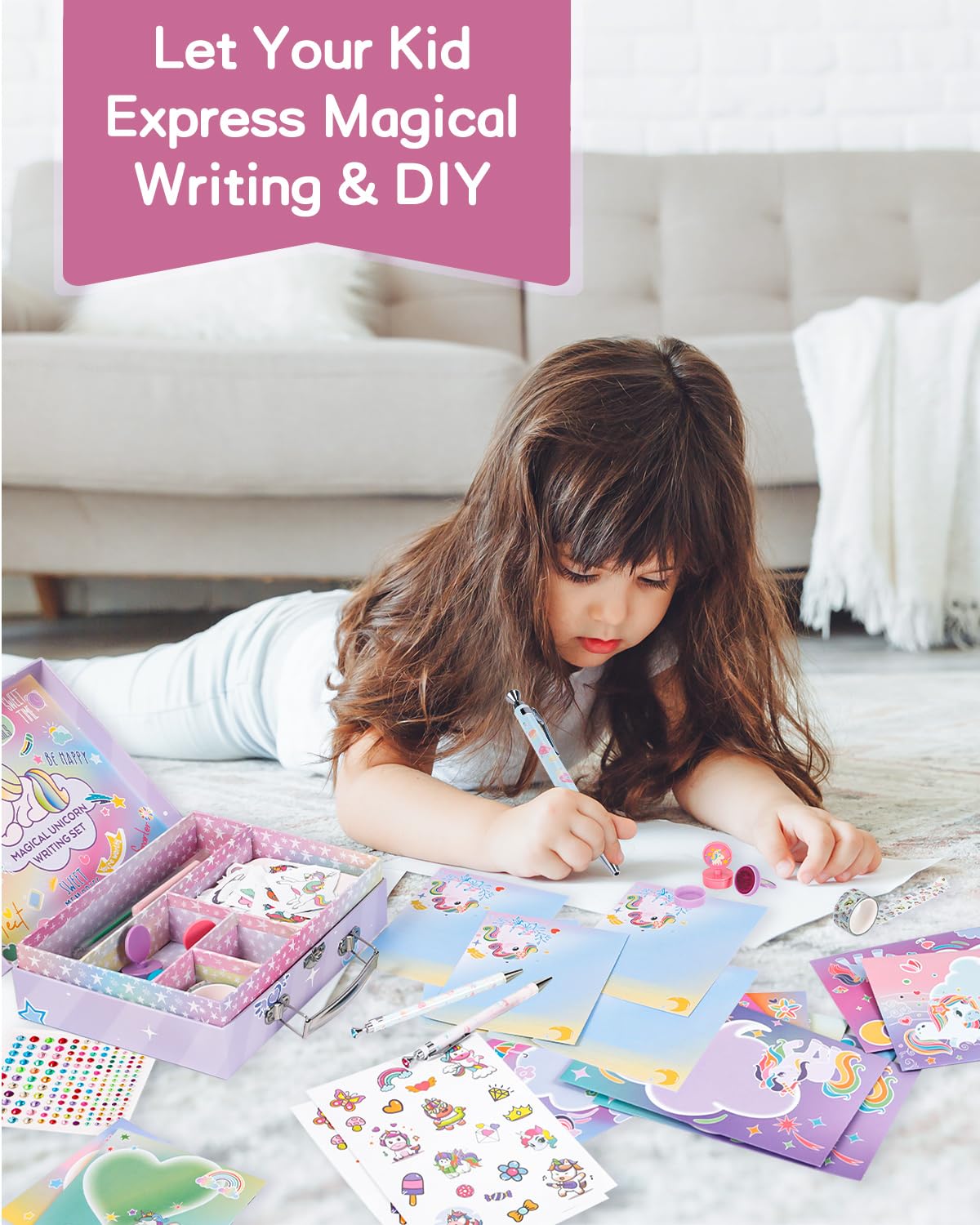 Nicpro unicorn stationery set pens for colorful handwriting and doodles.