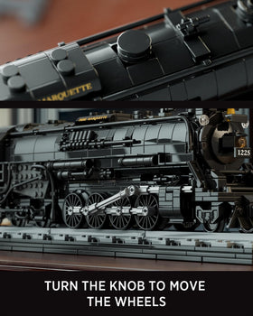 Nifeliz 1225 Locomotive wheels turning adds life to the model when displayed.