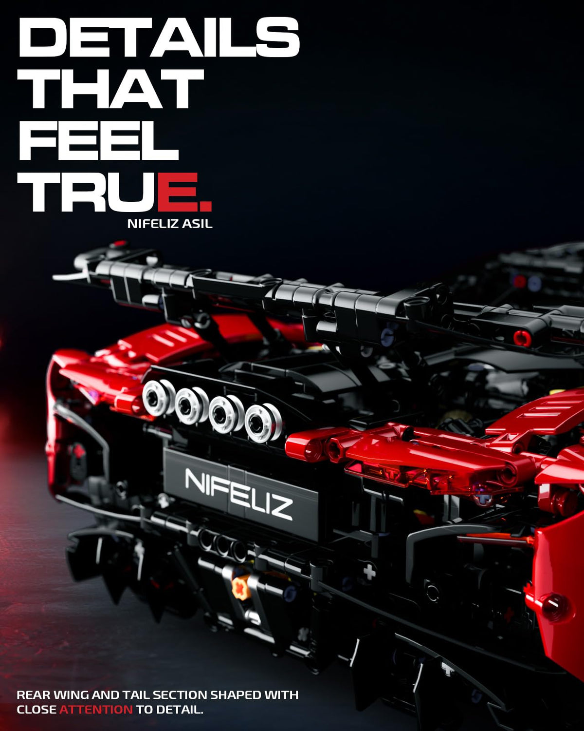 Nifeliz ASIL seven-speed gearbox with paddles for realistic driving action.