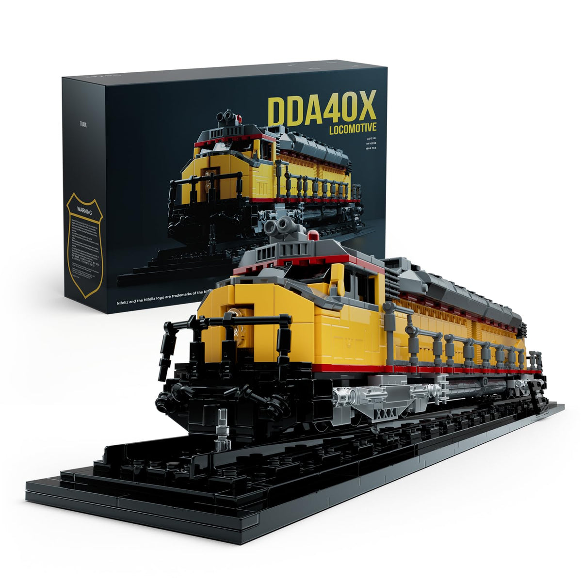 Nifeliz DDA40X locomotive on track base for stylish home display