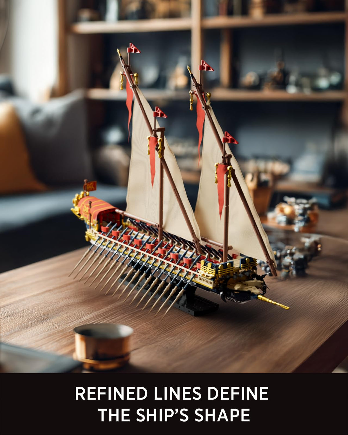Nifeliz Galley sails edges reinforced for durability during handling.