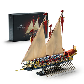 Nifeliz Galley hull detail highlights premium texture for a refined display.