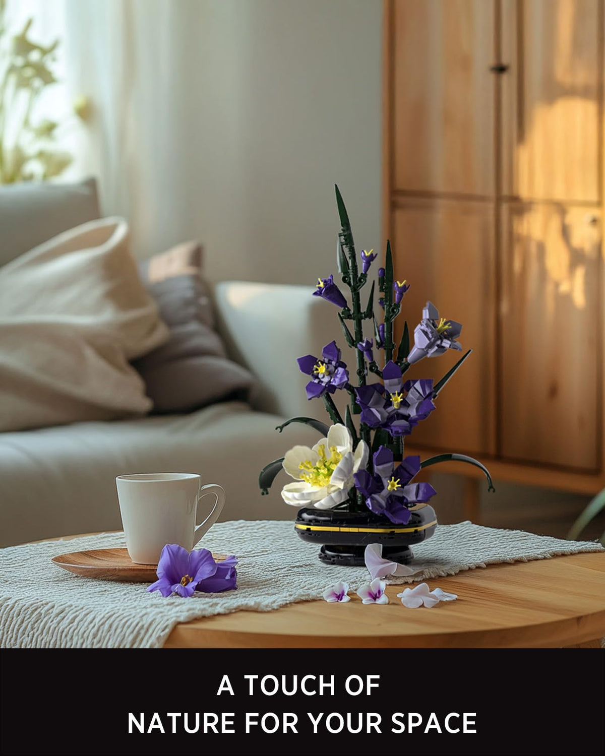 Nifeliz Gladiolus flower building set desk decor brings nature-inspired charm to workspaces.