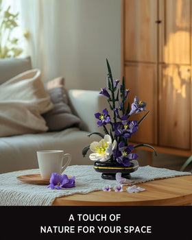 Nifeliz Gladiolus flower building set desk decor brings nature-inspired charm to workspaces.