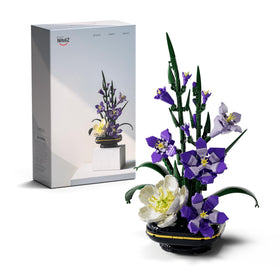 Nifeliz Gladiolus flower building set side view highlights a bold upright decor accent.
