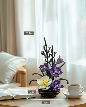 Nifeliz Gladiolus flower building set stem detail showcases delicate buds and texture.