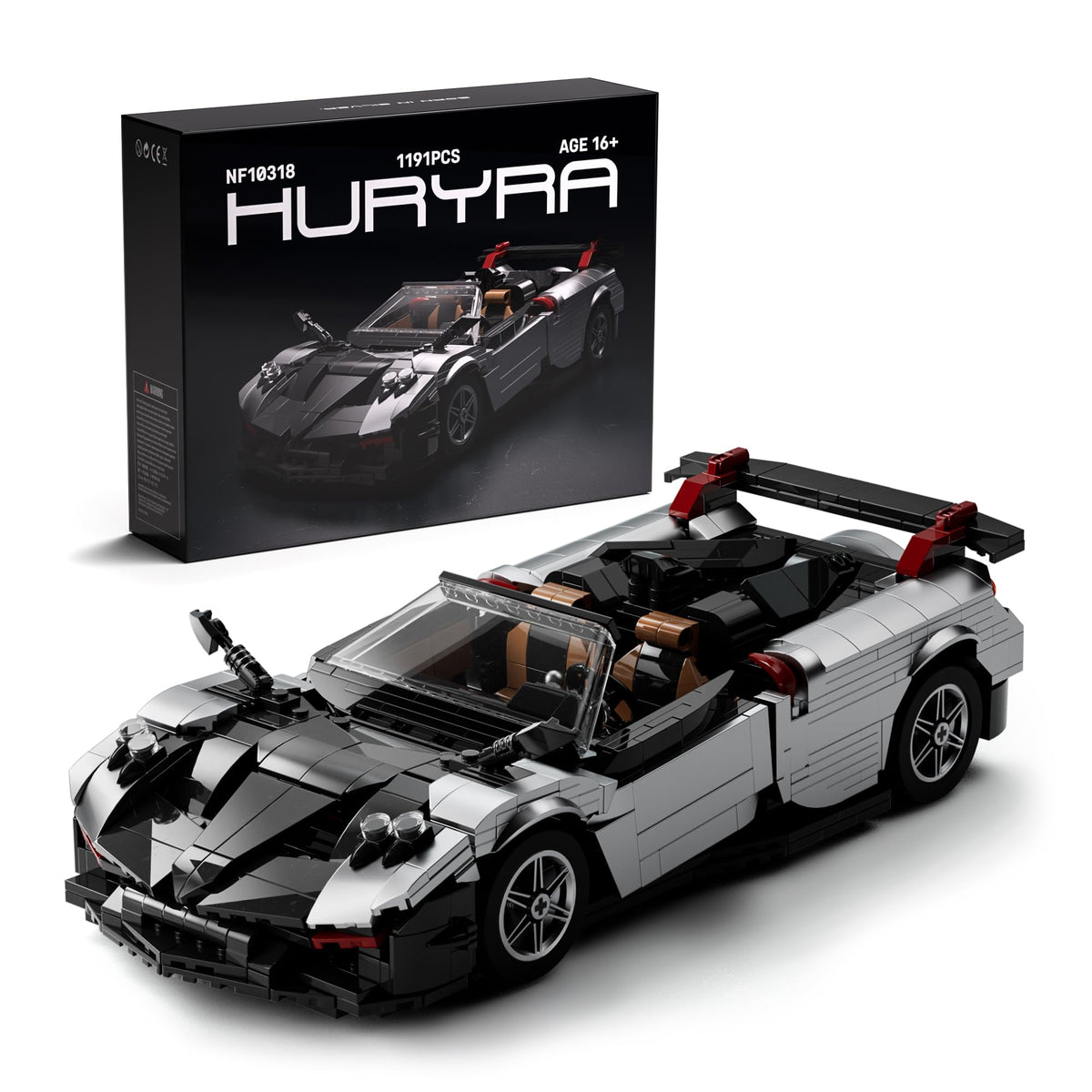 Nifeliz HURYRA front hood open, revealing chassis and real car feel.