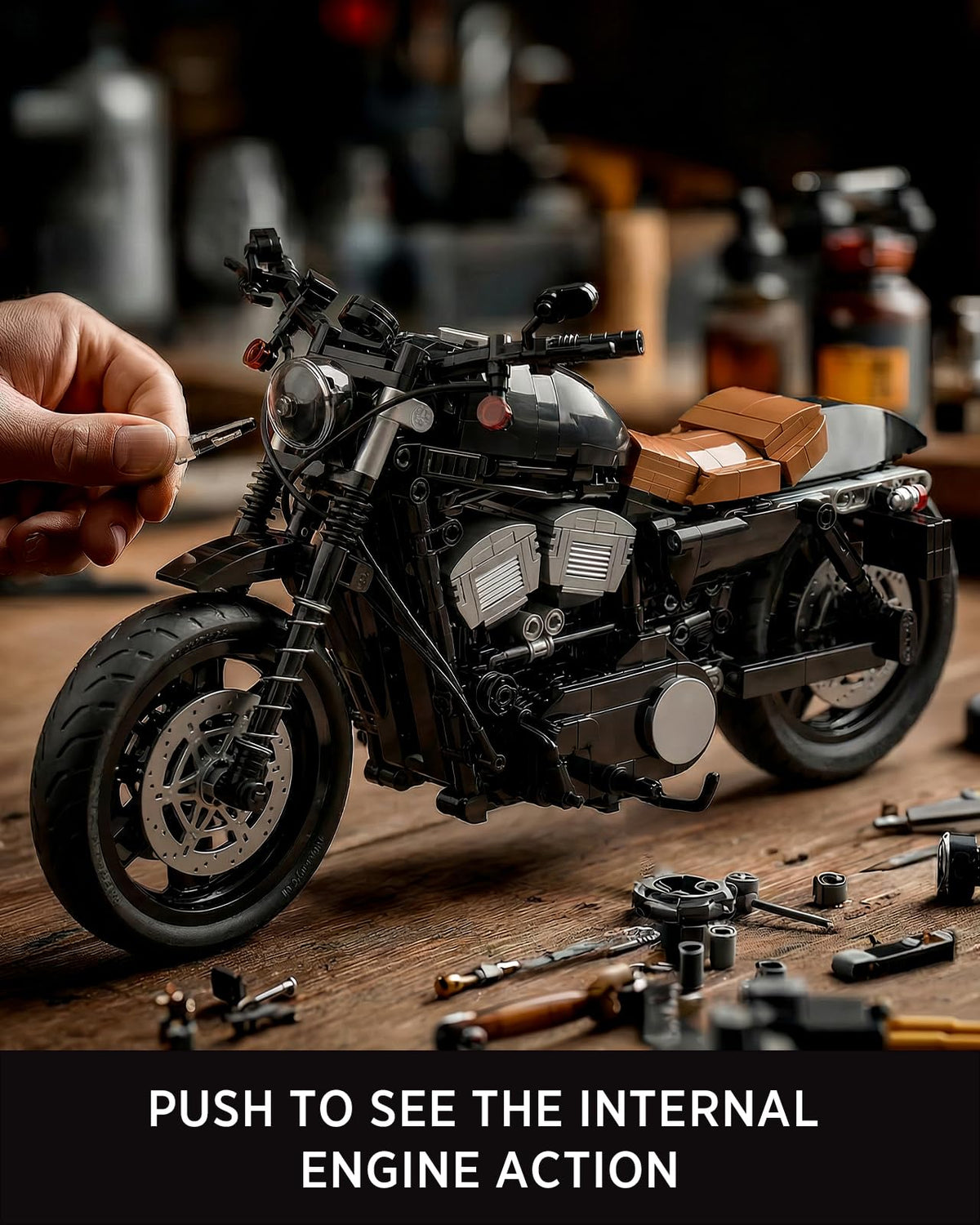 Nifeliz Iron 83 pistons action captures moving engine in lifelike motion