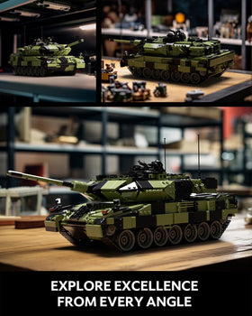 Nifeliz Leopard II A7 Tank detachable parts for interactive display.