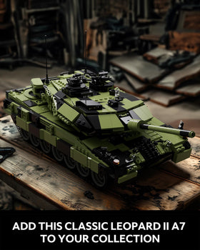 Nifeliz Leopard II A7 Tank detailed interior adds realism to display.