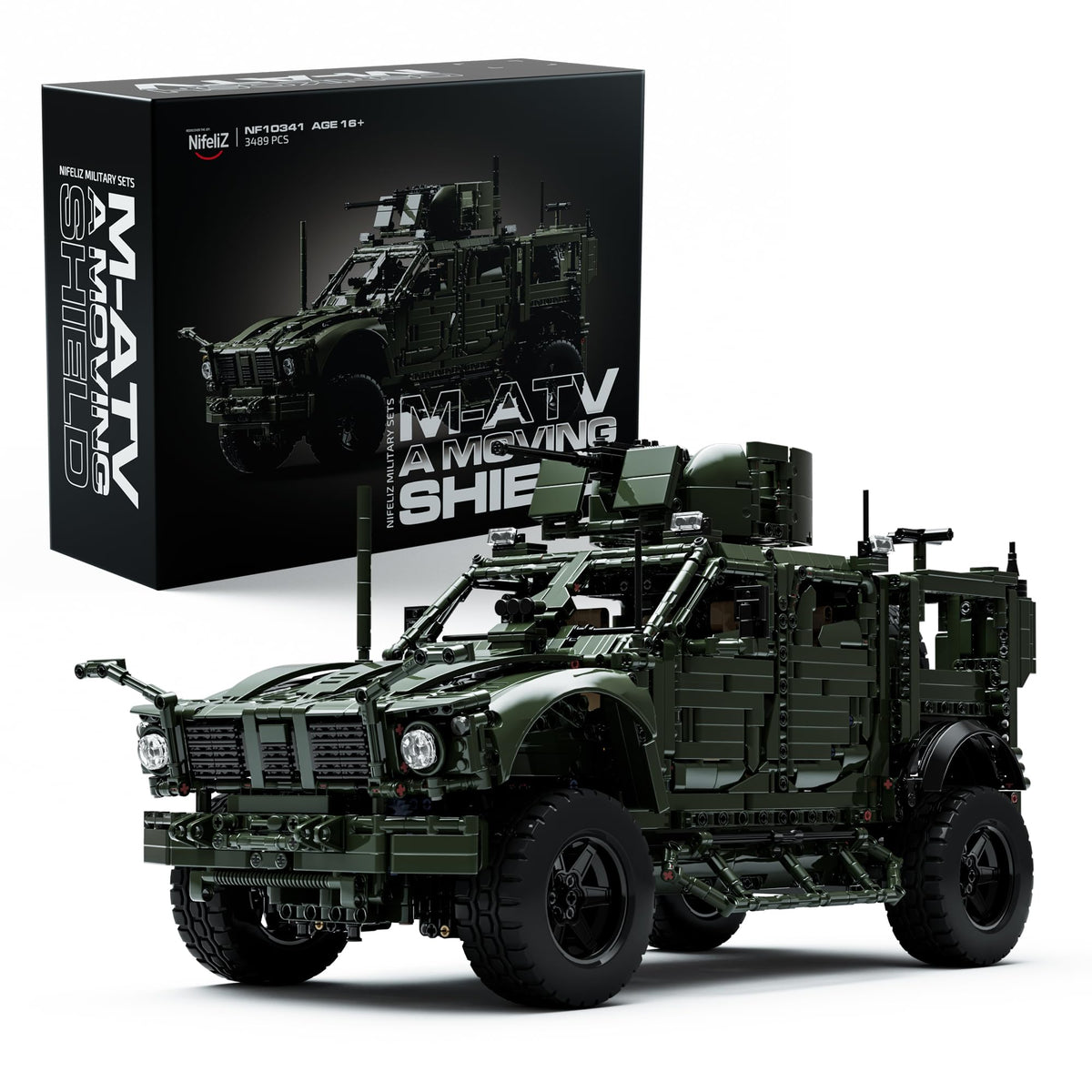 Nifeliz M-ATV armored body shows rugged detail for display and collection.