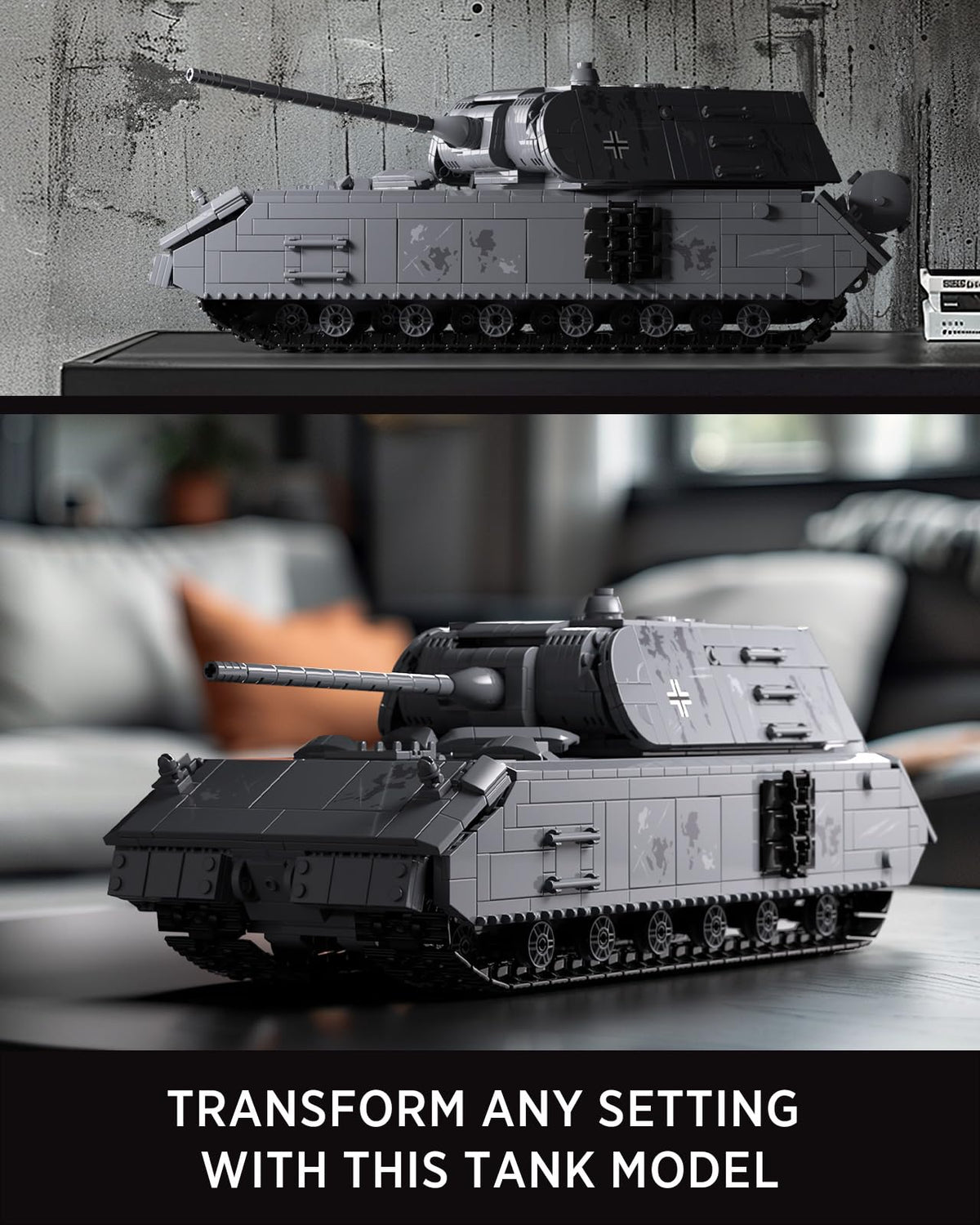 Nifeliz Maus tank packaging with numbered steps simplifies assembly