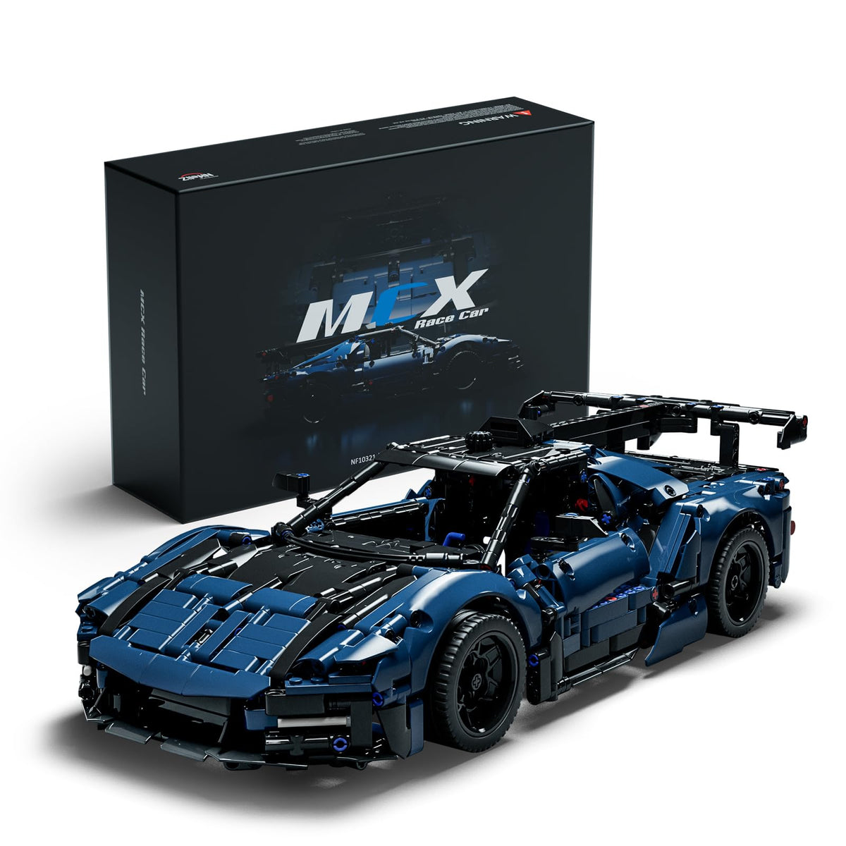 Nifeliz MCX race car model with front doors open for display and interior view