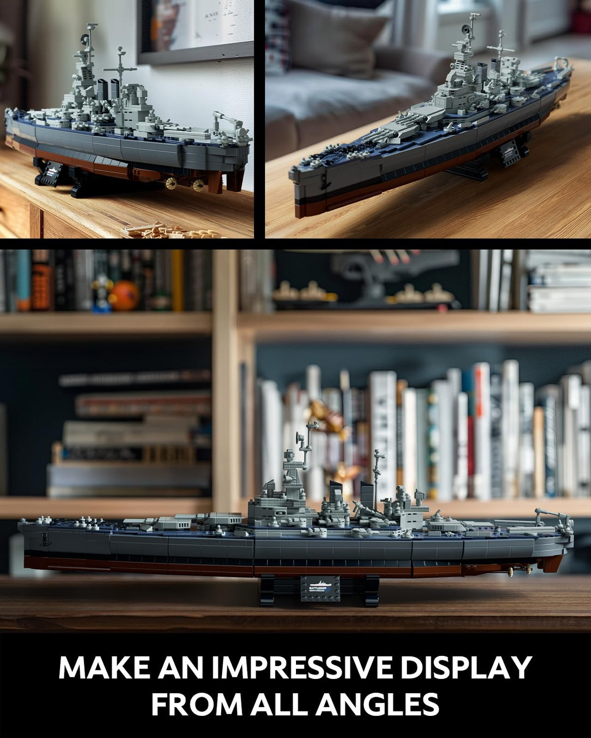 Nifeliz North battleship completed length exceeds 28 inches for a bold display.