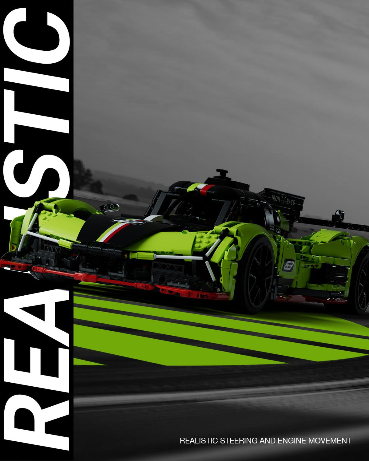 Nifeliz S63 precise steering mechanism demonstrated on model.