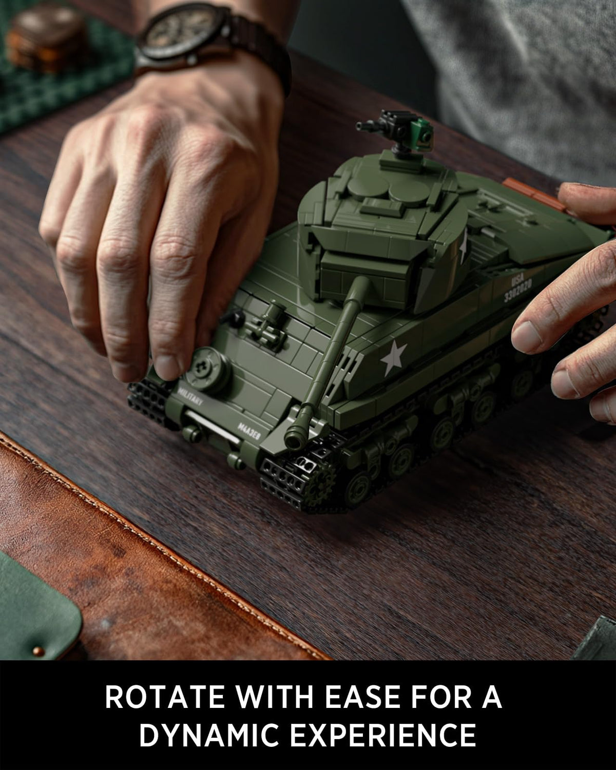 Nifeliz Sherman tank modular build enables step-by-step assembly.