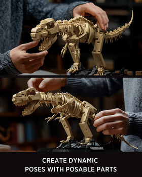Nifeliz T. Rex skull-to-tail build guides mindful assembly.