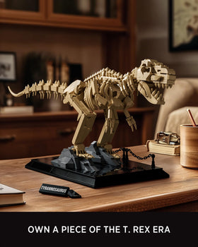 Nifeliz T. Rex tail articulation enables multiple lifelike postures.