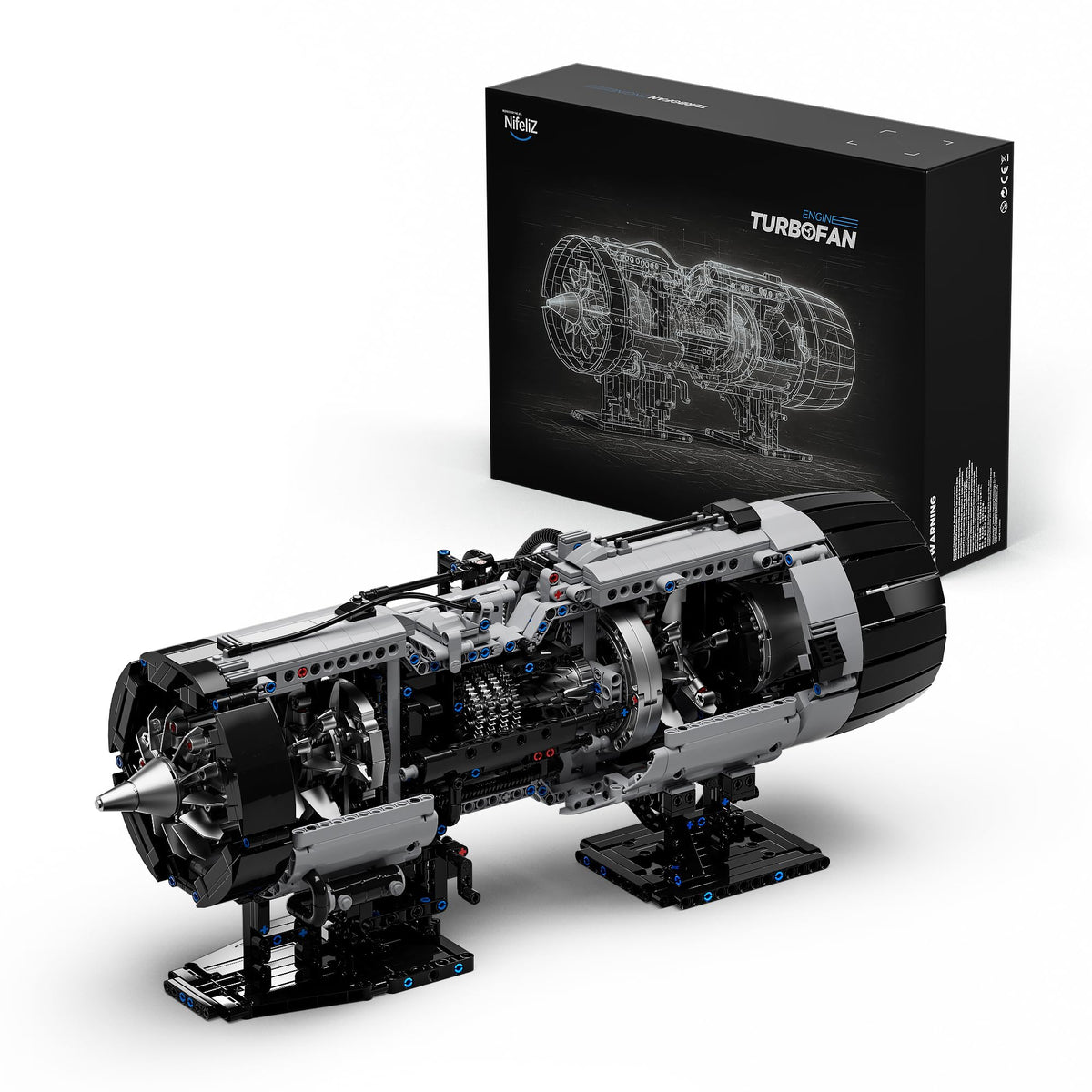 Nifeliz Turbofan engine model showing crank motion for hands-on learning.